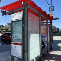 Bus stop right outside