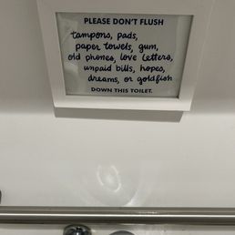 Funny sign in restroom Funny sign in restroom