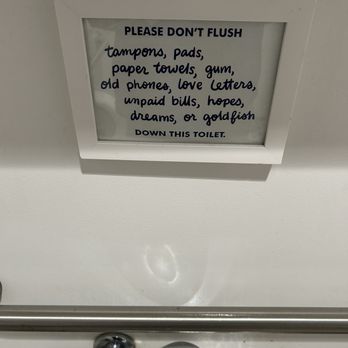 Jeni's Splendid Ice Creams - Funny sign in restroom - Ice Cream & Frozen Yogurt Near Me - Chicago, Illinois Jeni's Splendid Ice Creams - Funny sign in restroom - Ice Cream & Frozen Yogurt Near Me - Chicago, Illinois