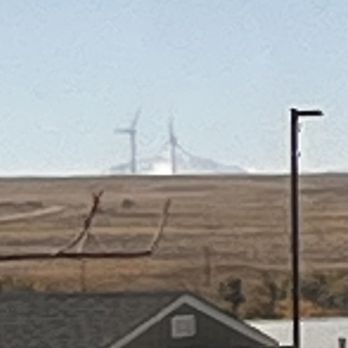 Ahimsa Coffee - Views of Pikes Peak from a seating bar at the window - Coffee & Tea Near Me - Limon, Colorado