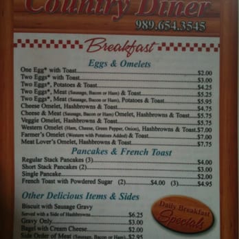 Brandy’s Country Diner - menu - Diners Near Me - Sterling, Michigan Brandy’s Country Diner - menu - Diners Near Me - Sterling, Michigan