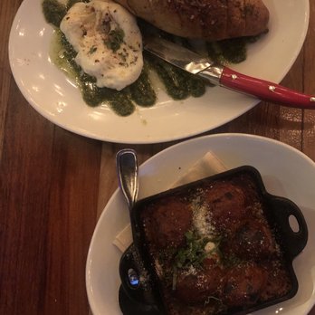Von's 1000Spirits - Bread with burrata and pesto, meatballs. - New American Near Me - Seattle, Washington Von's 1000Spirits - Bread with burrata and pesto, meatballs. - New American Near Me - Seattle, Washington