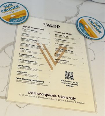 Menu photo 6 Valor Aiea, HI