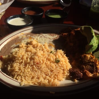 Fiesta Mexicana Grill - Too much sun! Huevos con Chorizo with slices of avocado. - Mexican Near Me - Concord, North Carolina