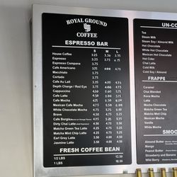Royal Ground Coffee - Drink Menu (September 7, 2024)