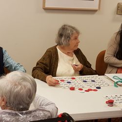 Rhoda Goldman Plaza - Residents enjoy playing bingo.