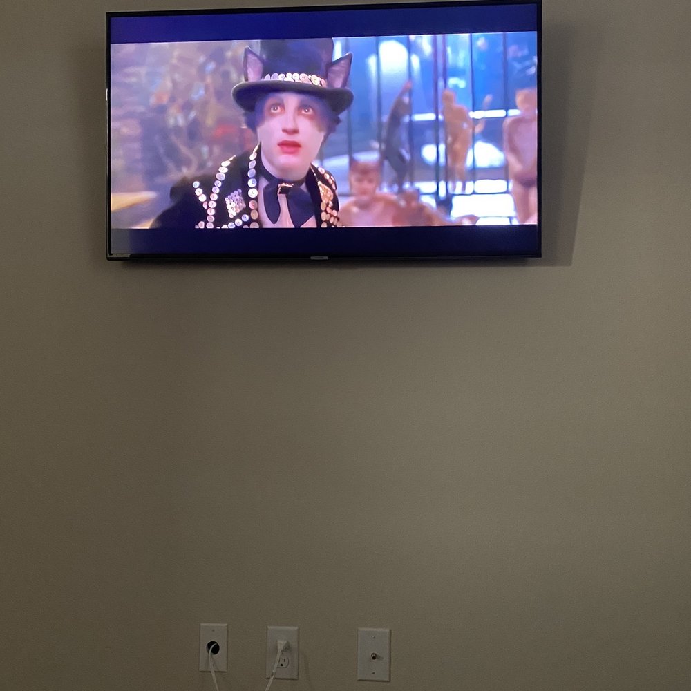 M&M Mounts - 50" Samsung tv mounted in bedroom with hidden cords - TV Mounting Near Me M&M Mounts - 50" Samsung tv mounted in bedroom with hidden cords - TV Mounting Near Me