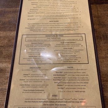 Cha Cha's Latin Kitchen - Food menu - Bars Near Me - Brea, California