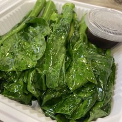 KW BBQ - Boiled Chinese broccoli with oyster sauce