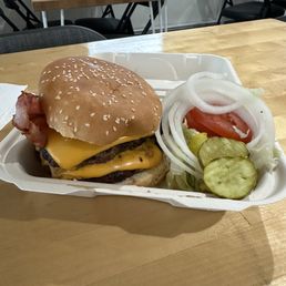 Double bacon cheeseburger. Delicious!