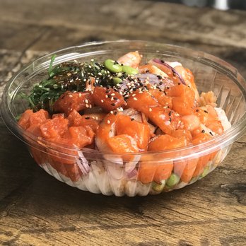 Poke Bros - The Duke: Tuna, Salmon, Shrimp, Seaweed Salad, Jalapeño, Sweet Onions, Edamame, Cucumber, OG Sauce, Ponzu, Gochujang - Poke Near Me - Dover, Delaware