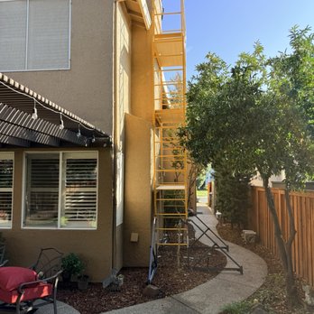 Americas Chimney Sweep - Scaffolding in place to repair our Chase - Chimney Sweeps Near Me