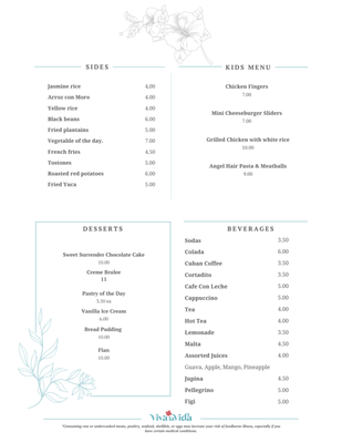 Menu photo 5 Viva La Vida Sarasota, FL Menu photo 5 Viva La Vida Sarasota, FL