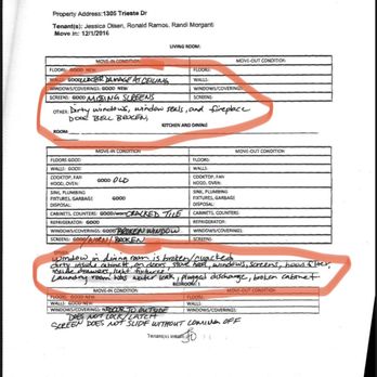 Utopia Management - Pg 1 of move in report shows missing screen and dirty condition. - Real Estate Services Near Me - San Diego, California