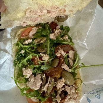 Bottega Buonvicino - IL CETARESE €12 Sorrento tomatoes, local crushed olives marinated in olive oil, Cetara tuna, dried tomatoes - Sandwiches Near Me - Amalfi, SA
