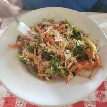 Cahill's Market - Cabbage Stir-Fried  Side order of blackend shrimp not pictured but eaten - Salad Near Me - Bluffton, South Carolina