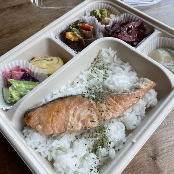 Aedan Koji Kitchen - Salmon bento box perfection $20 - Japanese Near Me - San Francisco, California