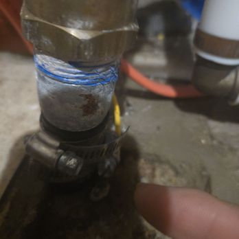DDS PLUMBING - This was where the leak was initially. As you can see its being "fixed" by two hose clamps. - Plumbing Near Me - Piedmont, Missouri DDS PLUMBING - This was where the leak was initially. As you can see its being "fixed" by two hose clamps. - Plumbing Near Me - Piedmont, Missouri