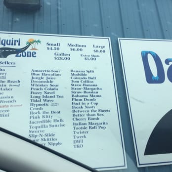 Daiquiri Zone - Drink menu - Bars Near Me - Alexandria, Louisiana
