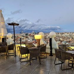 Hotel Riu Plaza España - Sky Bar at dusk