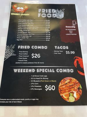 Menu photo 7 Crabby Crabby San Leandro, CA