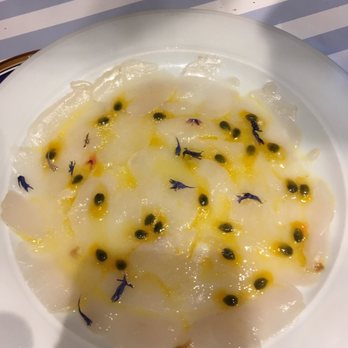 Daguerre Marée - Carpaccio de St Jacques au fruit de lq passion - Seafood Markets Near Me - Paris, 75 Daguerre Marée - Carpaccio de St Jacques au fruit de lq passion - Seafood Markets Near Me - Paris, 75