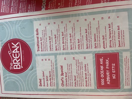 Menu photo 3 The Break Asbury Park, NJ
