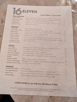 Menu photo 4 16Eleven Everett, WA