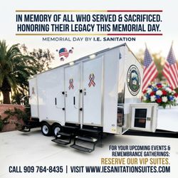 IE Sanitation Suites - On Memorial Day, we honor and thank all who sacrificed and served.
