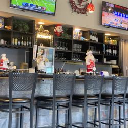 2 flatscreens. Santa's on security watch.