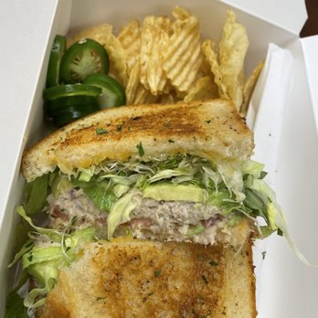Prepped With Love - Tuna melt with avocado & tomato. Jalapeños on the side. Chips included! - Caterers Near Me - Westminster, California