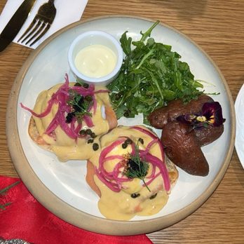 The Royale - Smoked Atlantic Salmon Eggs Benedict - Breakfast & Brunch Near Me - Pleasant Hill, California
