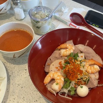 Phuong's Restaurant - Mi hi tieu My Tho (dry): comes with sauce and a bowl of broth - Vietnamese Near Me - Garden Grove, California Phuong's Restaurant - Mi hi tieu My Tho (dry): comes with sauce and a bowl of broth - Vietnamese Near Me - Garden Grove, California