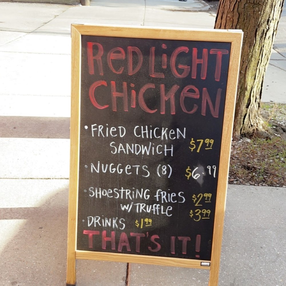 Red Light Chicken - Outdoor Sign - Chicken Shop Near Me - Chicago, Illinois
