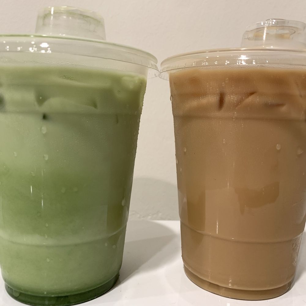 Constellation Coffee - Iced matcha latte + vanilla iced latte - Coffee & Tea Near Me - La Cañada Flintridge, California Constellation Coffee - Iced matcha latte + vanilla iced latte - Coffee & Tea Near Me - La Cañada Flintridge, California