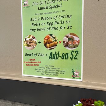Pho So 1 - Lunch special - Vietnamese Near Me - Lake Forest, California Pho So 1 - Lunch special - Vietnamese Near Me - Lake Forest, California