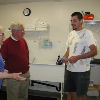 At Matt's Pet Grooming - Opening Day - tour inside #3 (Matt talking with some of his dedicated customers) - Pet Groomers Near Me - Prescott, Arizona At Matt's Pet Grooming - Opening Day - tour inside #3 (Matt talking with some of his dedicated customers) - Pet Groomers Near Me - Prescott, Arizona