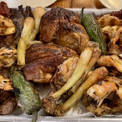 Five Cousins Pollo A La Brasa - Parrillada - chicken, pork, shrimp, sausage, vegetables