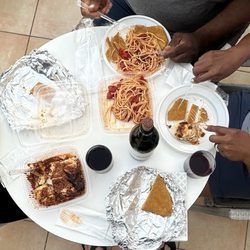 Gargiulo / Antonio - Lasagna, chicken cults, and pasta with tomatoes.