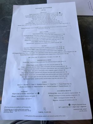 Menu photo 2 Oxford Exchange Tampa, FL Menu photo 2 Oxford Exchange Tampa, FL