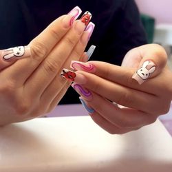 Lashed & Polished - GelX Nails
Hand painted art