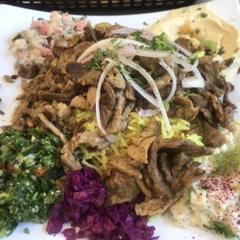 Jerusalem Bakery & Grill - Meat Platter - includes at least 4 different meats + some of each of their amazing dips! - Bakeries Near Me - Marietta, Georgia