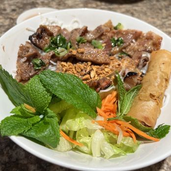 Co Ba Saigon - Bun Thit Nuong Cha Gio - Grilled Pork Vermicelli Bowl - Vietnamese Near Me - Sacramento, California