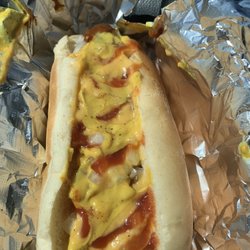 Chicago Charley's - Hotdog with light chili, cheese, onions, mustard, and ketchup. Messy, but delicious!