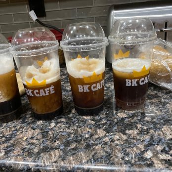 Burger King - This nasty line up came in place of 2 strawberry and 2 chocolate shakes - Burgers Near Me - Kenner, Louisiana