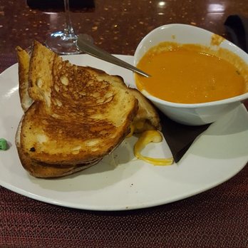110 Grill - Grilled cheese with one slice of American and cheddar, well done with tomato soup. Absolutely amazing - Bars Near Me - Chelmsford, Massachusetts