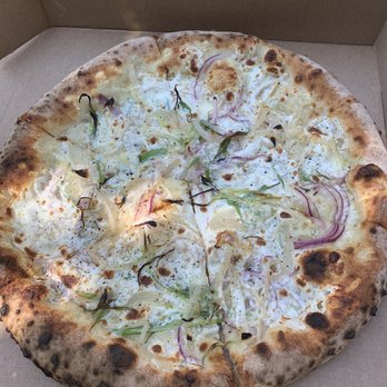 Milkflower - Stunn Dunn - caramelized onions, gruyere cheese, scallions, red onions and garlic. Good choice if you like pizzas without tomato sauce - Pizza Near Me - Astoria, New York Milkflower - Stunn Dunn - caramelized onions, gruyere cheese, scallions, red onions and garlic. Good choice if you like pizzas without tomato sauce - Pizza Near Me - Astoria, New York