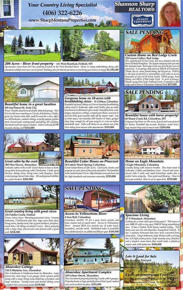 REALTY EXECUTIVES 26 South Woodard, Absarokee, Montana Real Estate