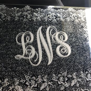 Laser Engraving Express - Interlocking monogram on mirrored jewelry box - Engraving Near Me - Los Angeles, California