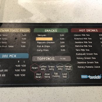 Milk Tea Lab - Menu 12.29.18 - Coffee & Tea Near Me - Pleasant Hill, California